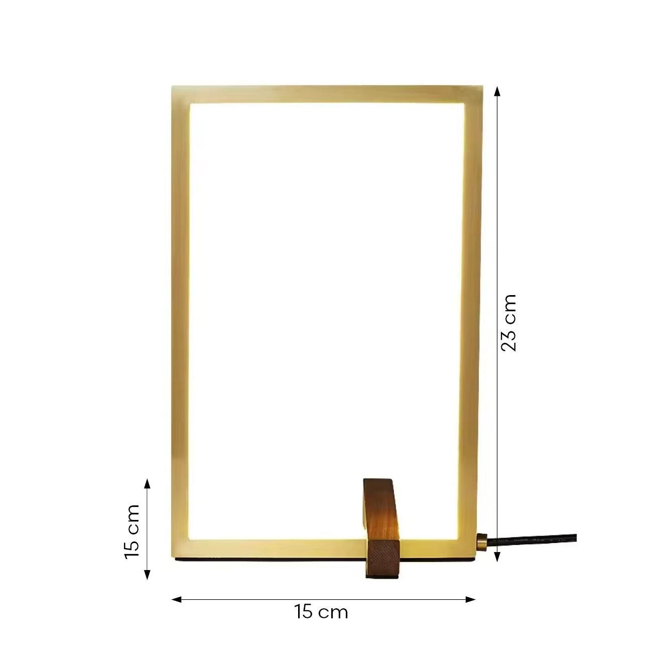 The Frame - gold-kupfrige, rahmenförmige LED-Highlightlampe
