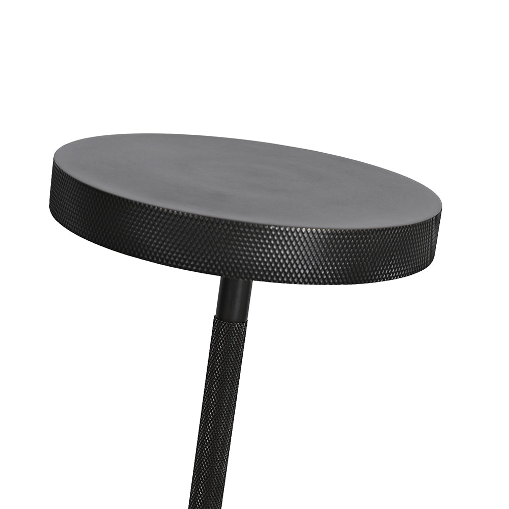 Velora Light - minimalistische LED-Lampe mit geriffeltem Travertin-Sockel