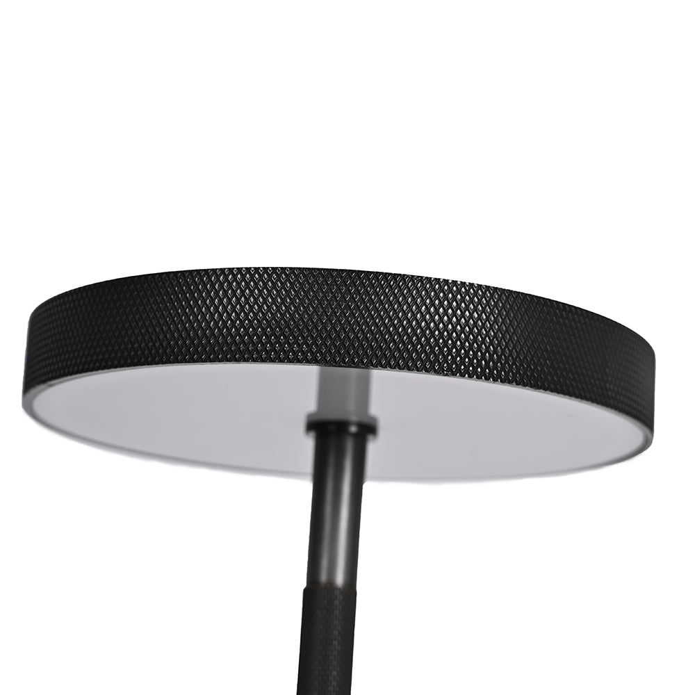 Velora Light - minimalistische LED-Lampe mit geriffeltem Travertin-Sockel