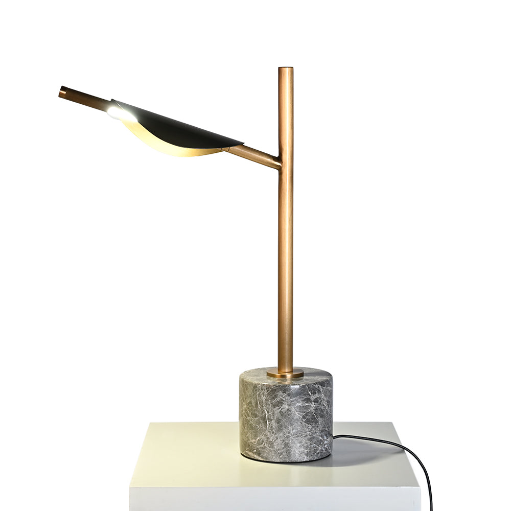 Eclipse Aura - exklusive & dimmbare LED-Tischlampe mit grauem Marmor-Sockel