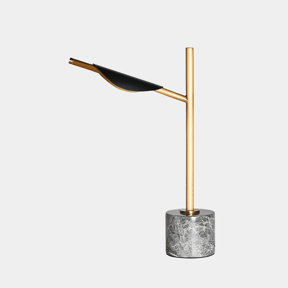 Eclipse Aura - exklusive & dimmbare LED-Tischlampe mit grauem Marmor-Sockel